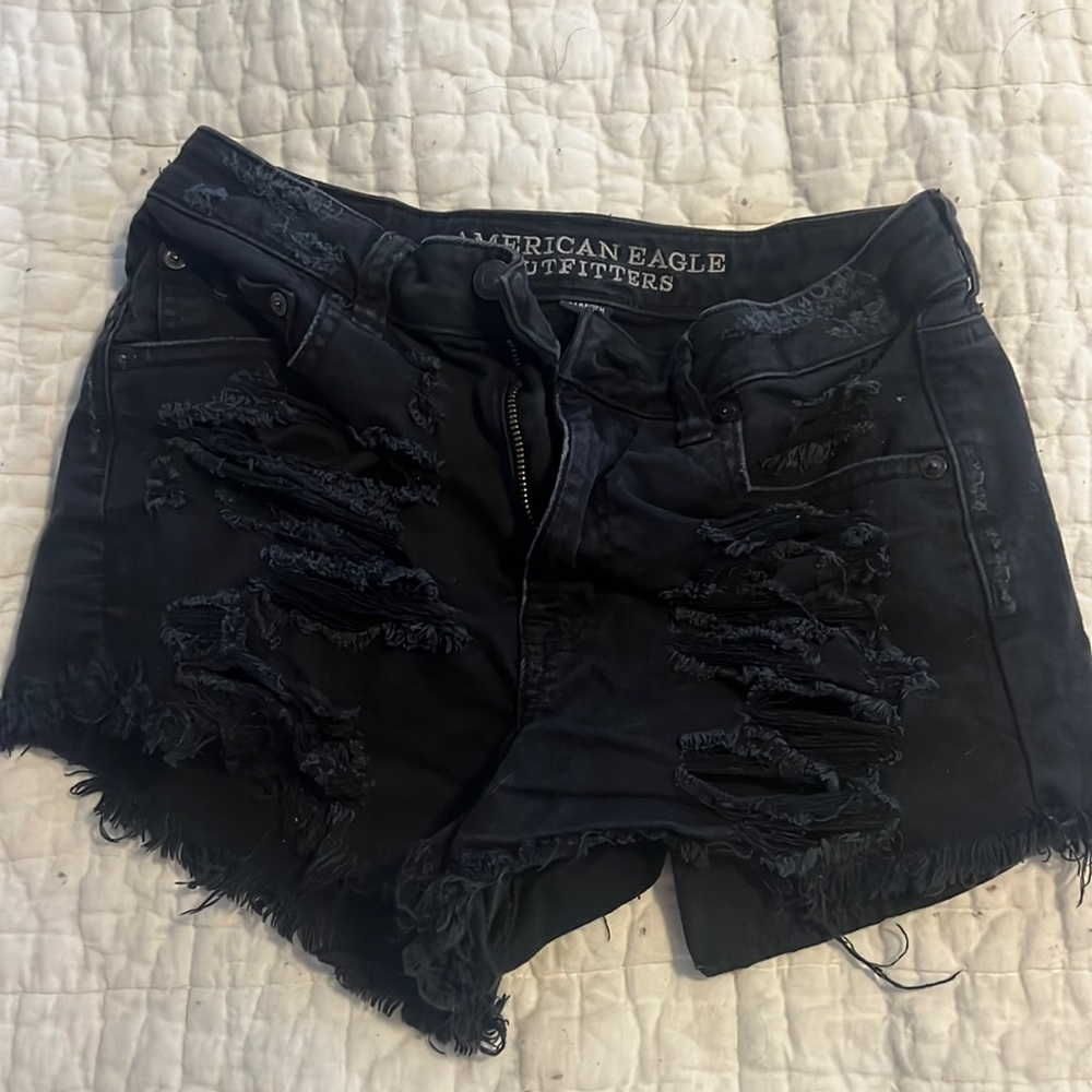 American Eagle Outfitters black jean shorts